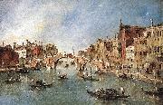 Francesco Guardi, Three Arched Bridge at Cannaregio